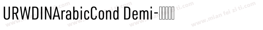 URWDINArabicCond Demi字体转换